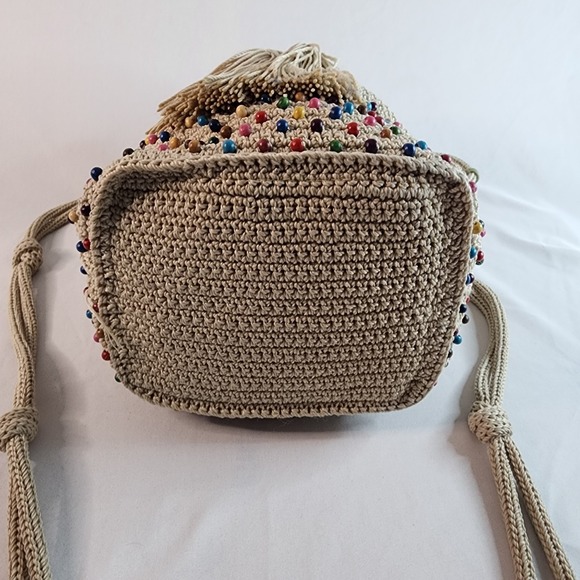 The Sak Crochet drawstring beaded handbag. - Picture 5 of 14